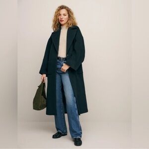 NWT Reformation Sierra Oversized Coat in Black